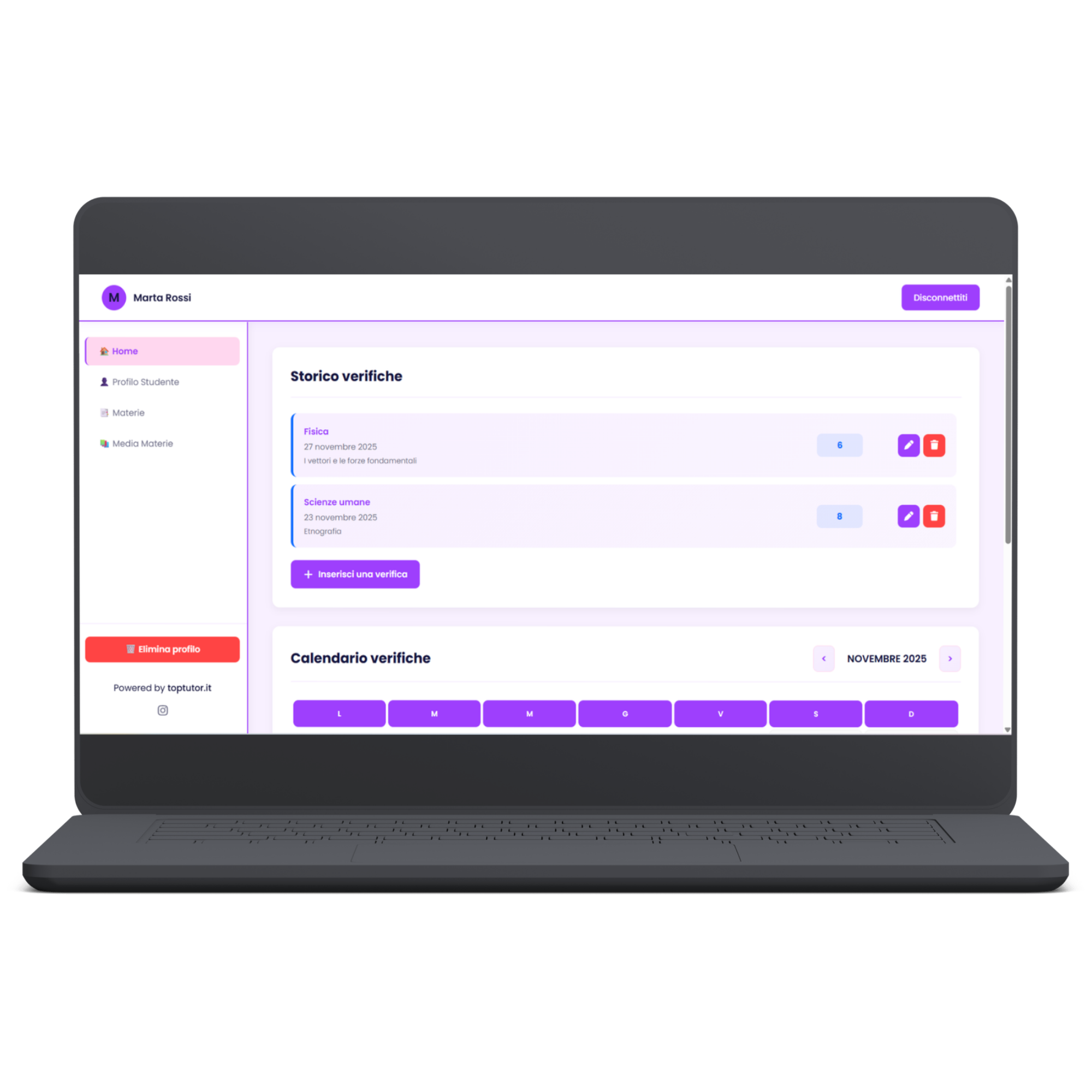 Anteprima app e contenuti